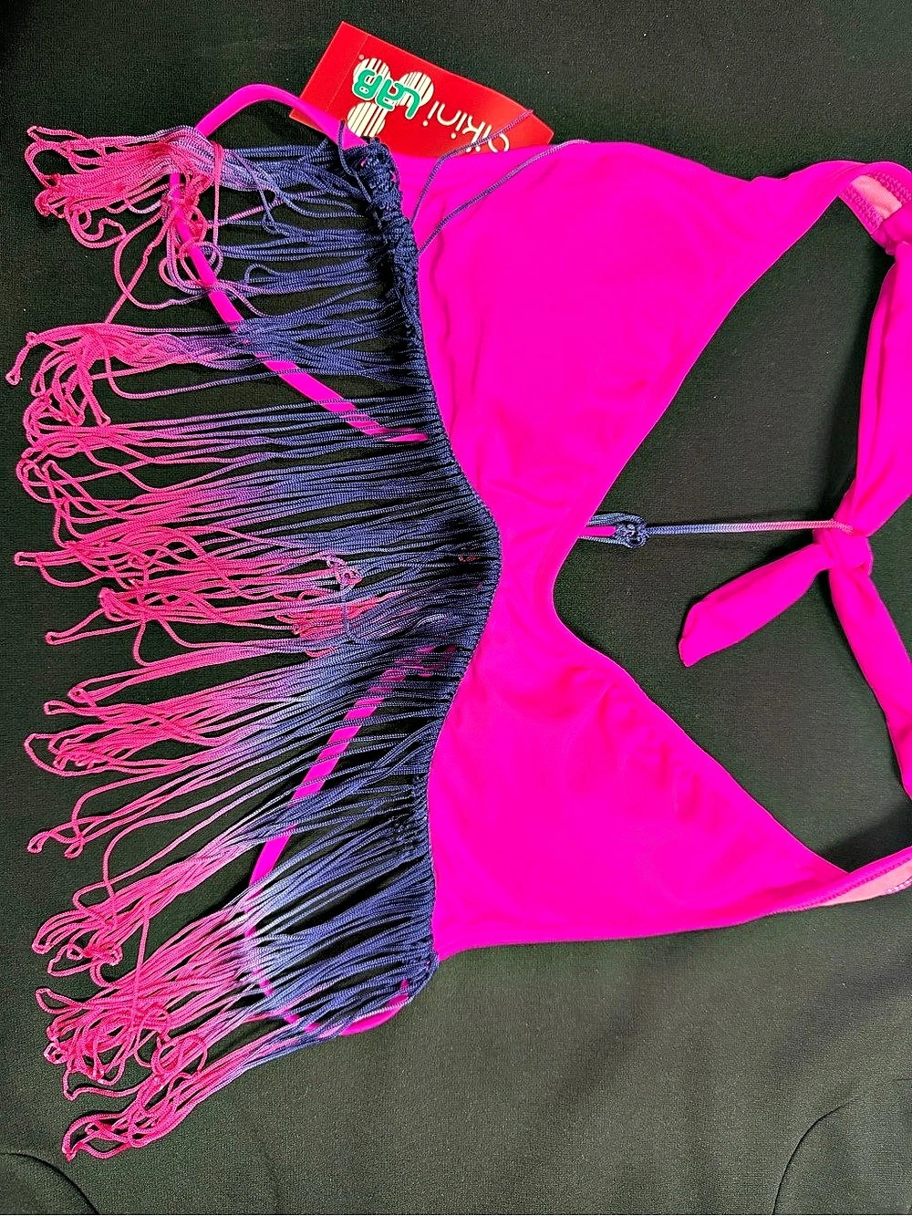 Bikini Lab Fringe Bikini in Pink & Purple